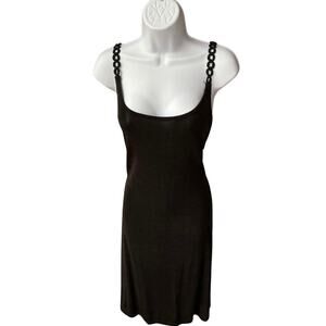 1990s black stretchy dress
